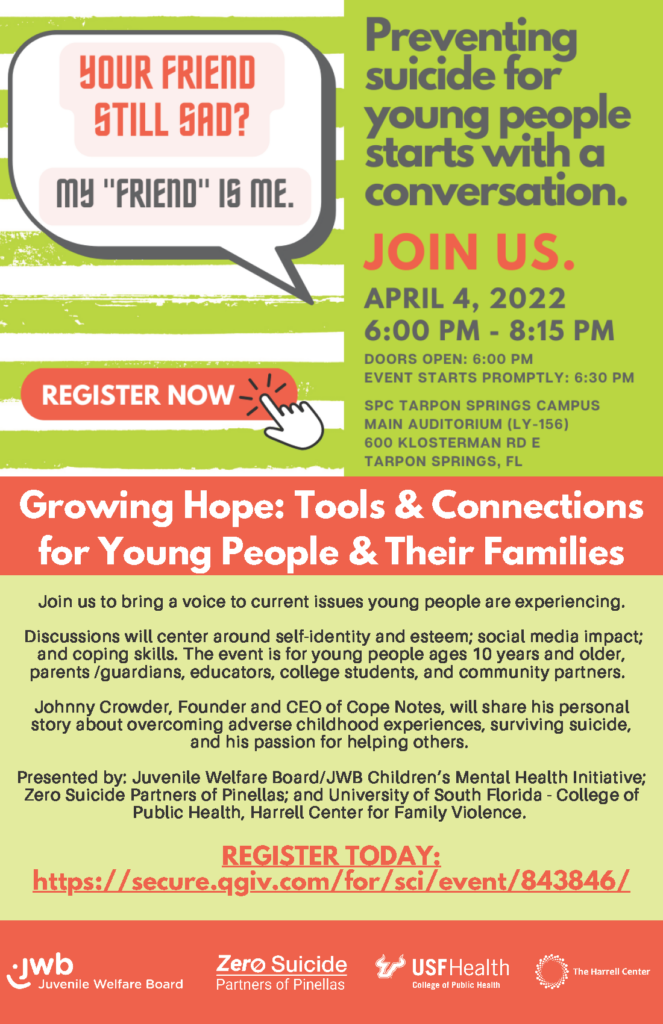 Growing Hope: Tools & Connections for Youth & Their Families | Monday, April 4, 2022 | 6:00 PM to 8:15 PM