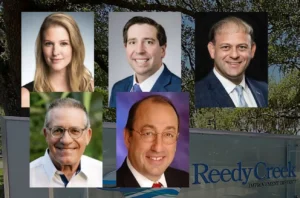 Portraits of five people appointed to the Central Florida Tourism Oversight District Board by Governor DeSantis.