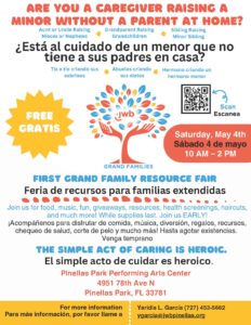 Event flyer for May 2024 Mid-County Grand Families Event