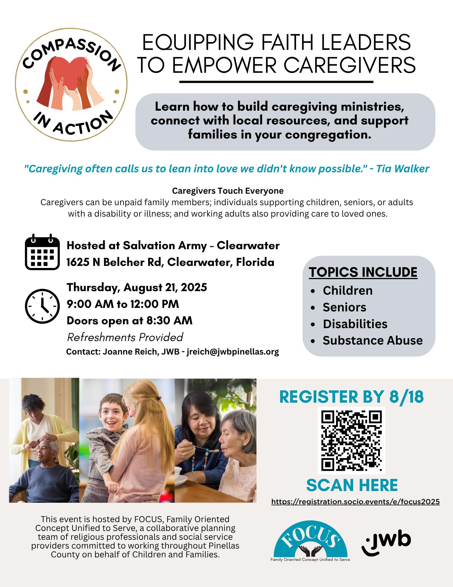 FOCUS Symposium Compassion in Action Event Flyer