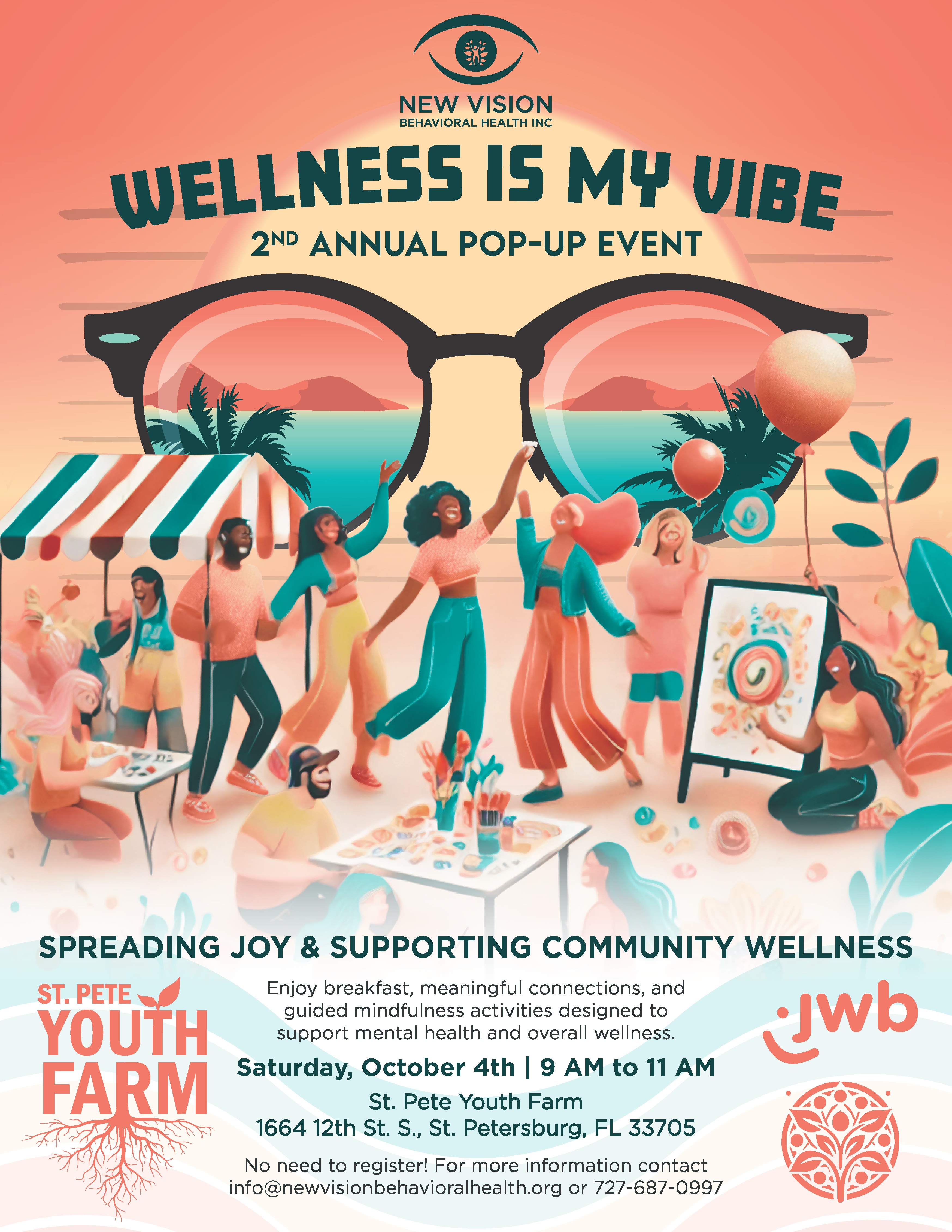 Event flyer for Wellness Is My Vibe Pop Up on 10.4.25