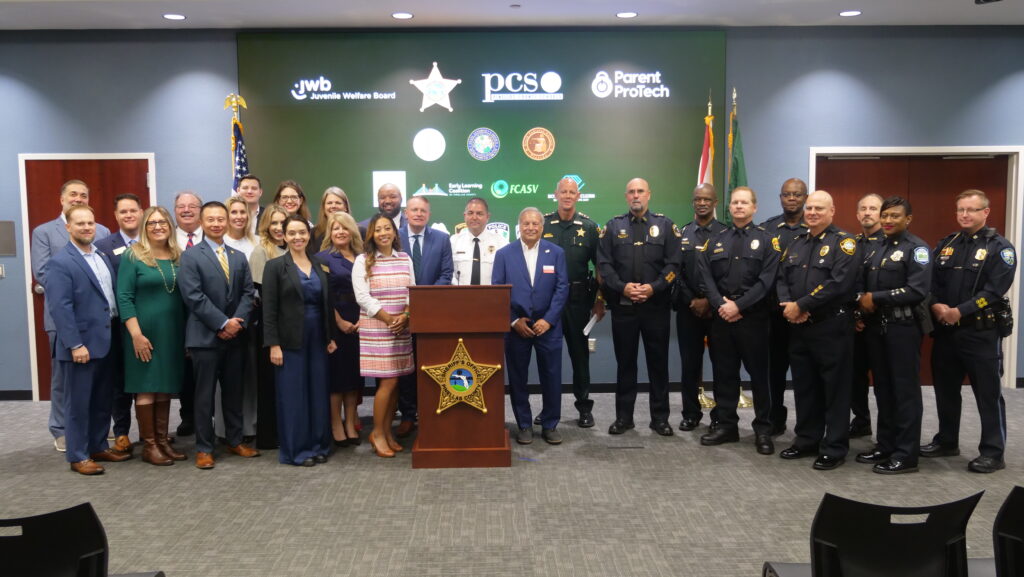 JWB, PCSO, PCS, Parent ProTech & Committed Partners posed at a dec 8 2025 press conference