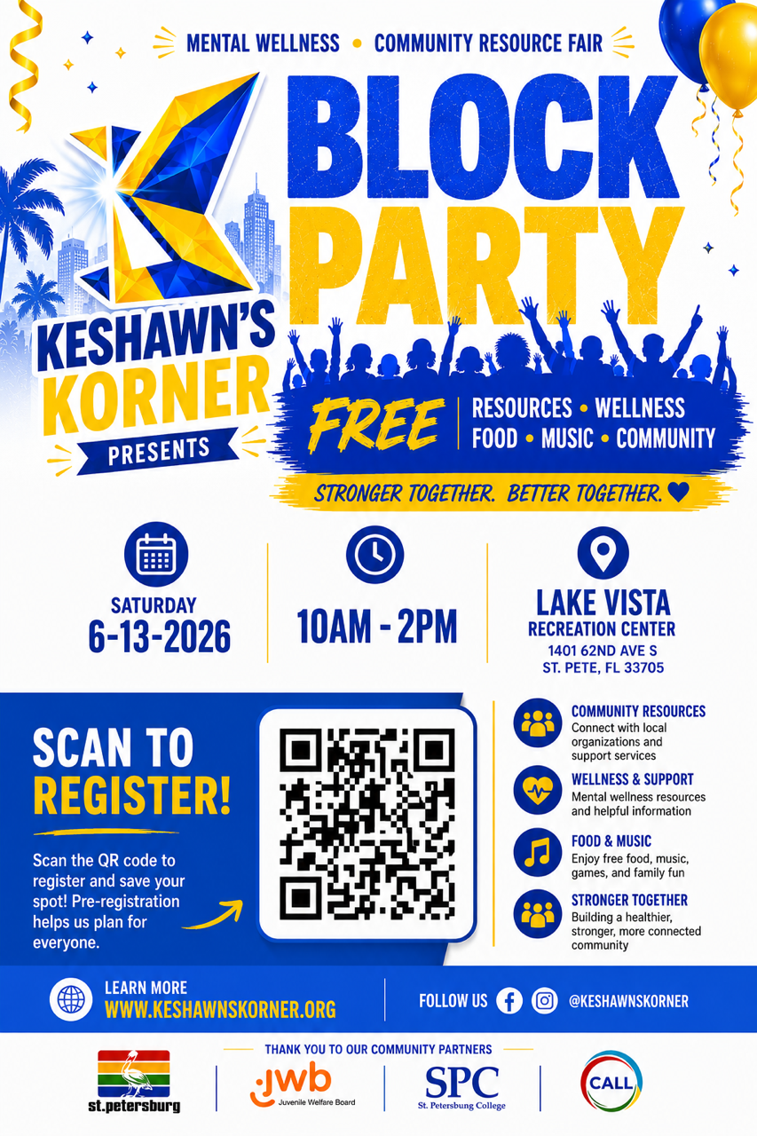 Keshawn's Korner Block Party flyer